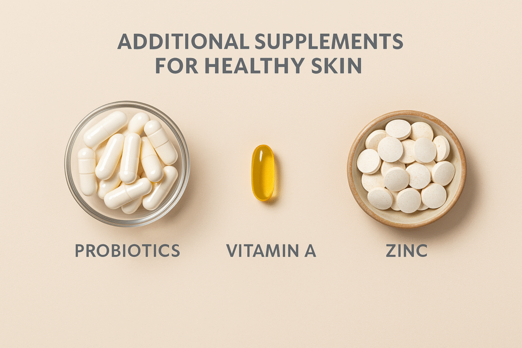 Probiotics, Vitamin A, and Zinc Supplements for Healthy Skin