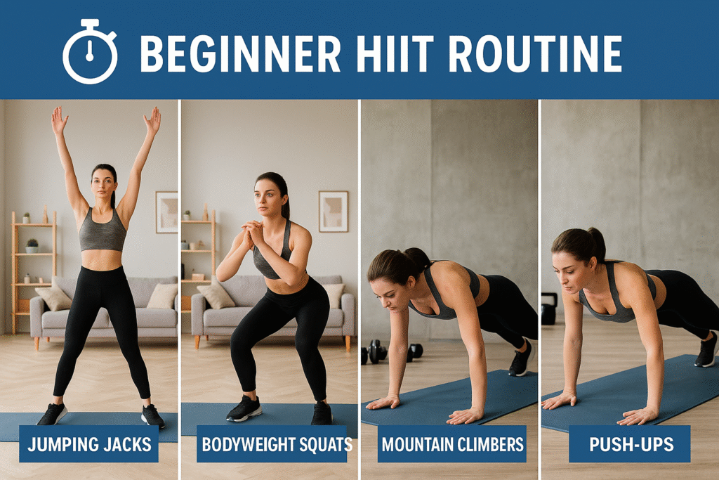 Beginner HIIT Routine with Bodyweight Exercises