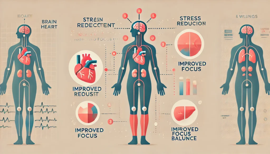 illustration of health benefits of mindfulness meditation