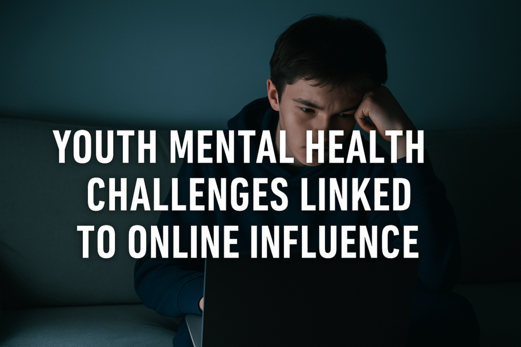 A young person using ChatGPT for mental health support.