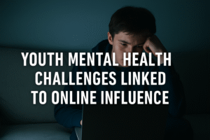 A young person using ChatGPT for mental health support.