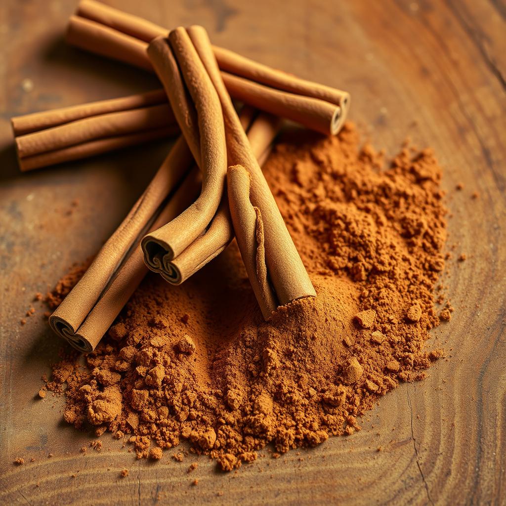 Cinnamon sticks and powder used in GLUCO6 Cinnamon sticks and powder used in GLUCO6
