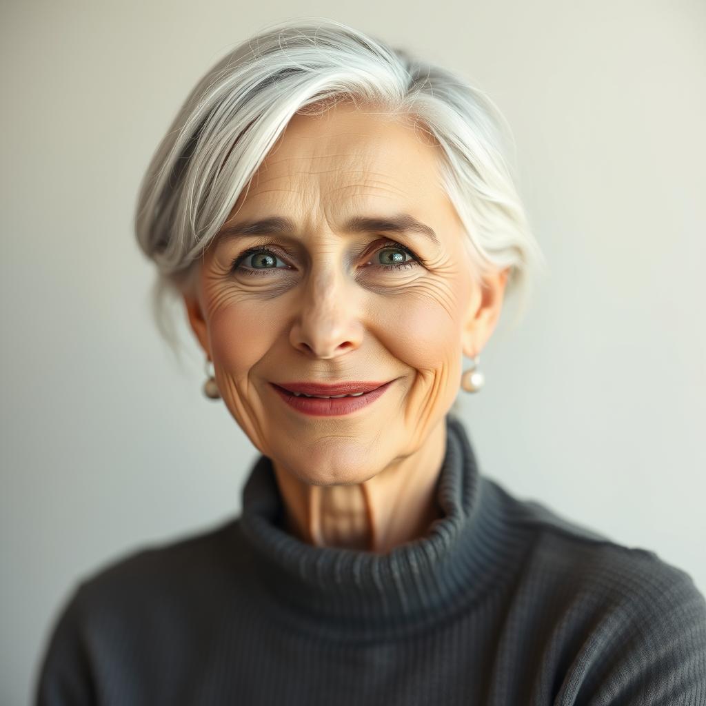 Person looking younger with anti-aging effects Person looking younger with anti-aging effects