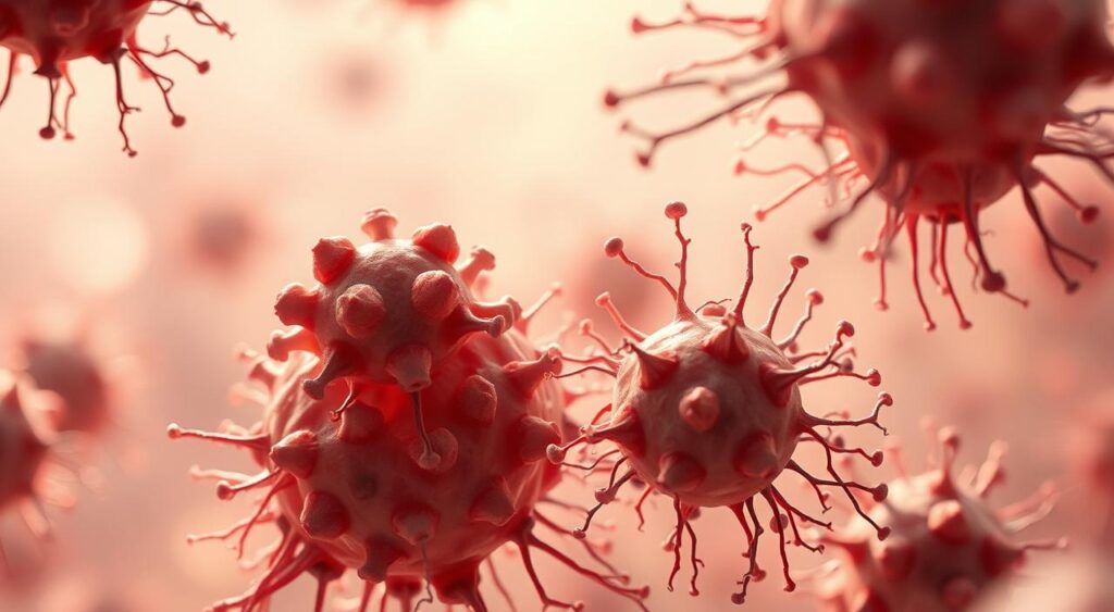 A close-up view of human cells undergoing intermittent fasting-induced autophagy. The foreground showcases a cluster of mitochondria, lysosomes, and other organelles participating in the cellular recycling and repair process. The middle ground features a network of cytoskeleton elements and membrane structures, with visual cues of protein aggregates and damaged components being engulfed. The background is a hazy, subdued palette, creating a sense of scientific exploration and introspection. Illuminated by soft, natural lighting with a shallow depth of field, the image conveys the elegant, intricate mechanisms of intermittent fasting's impact on cellular health.