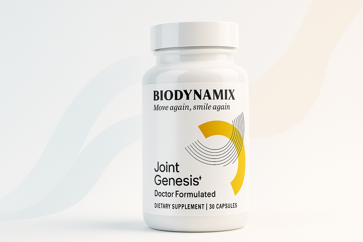 mid-article image showing the Joint Genesis bottle with soft abstract elements