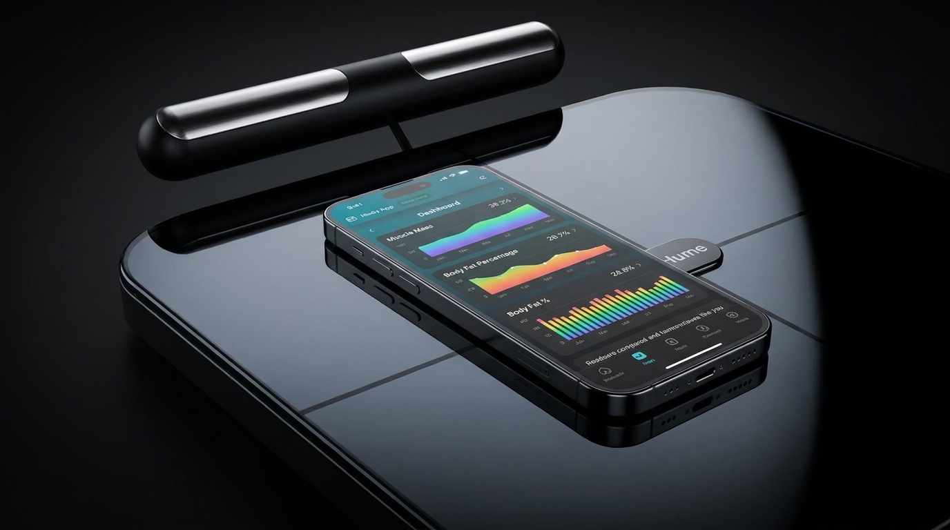 Syncing seamlessly with the Hume app for real-time body composition insights.